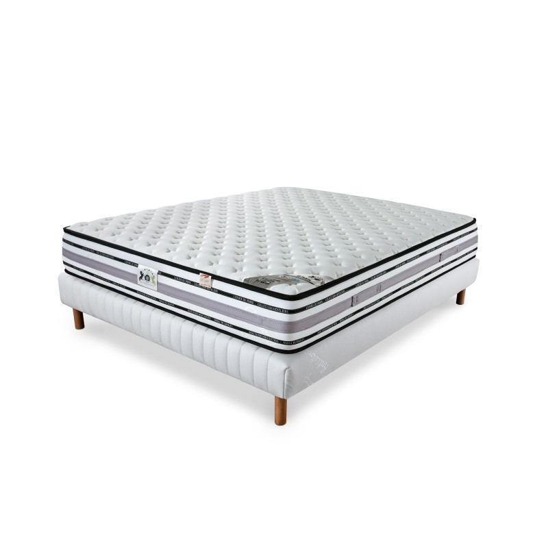 ENSEMBLE LE PLAZA LUXE - Matelas 2 places + 1 Sommier